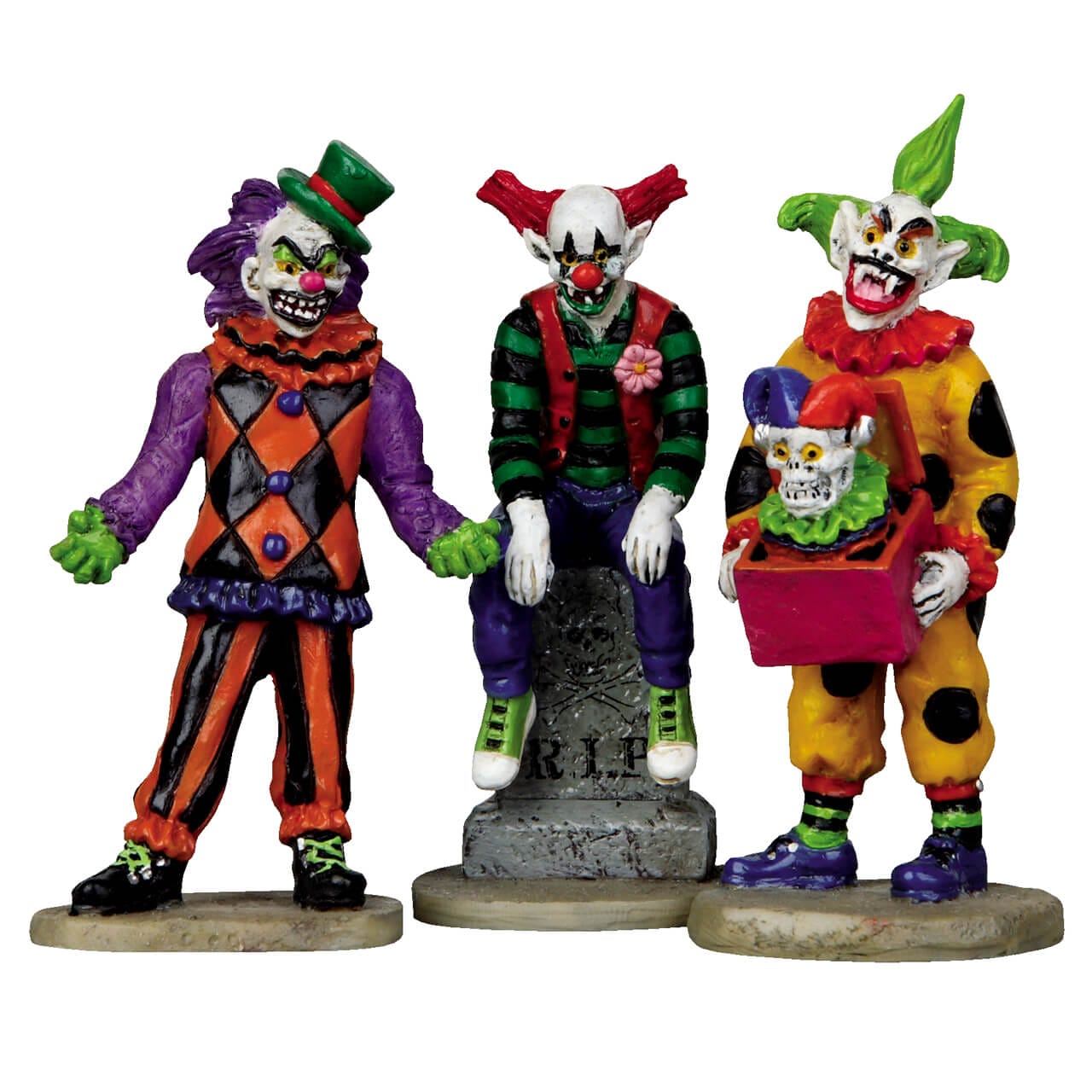 lemax-evil-sinister-clowns-lot-de-3-figurines-spooky-town image 1
