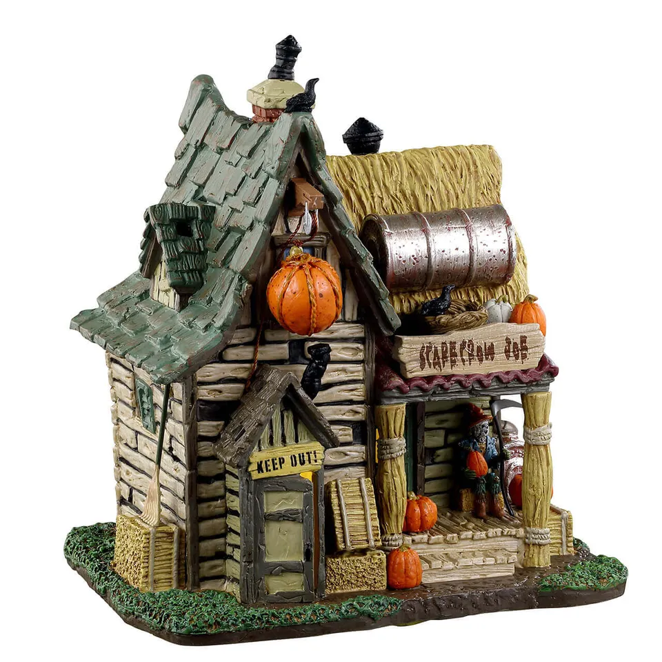 lemax-the-last-straw-house-of-the-scarecrow-maison-hant-e-lumineuse image 1