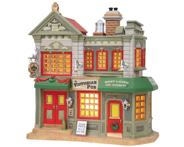 lemax-the-victorian-pub-village-miniature-lumineux image 1