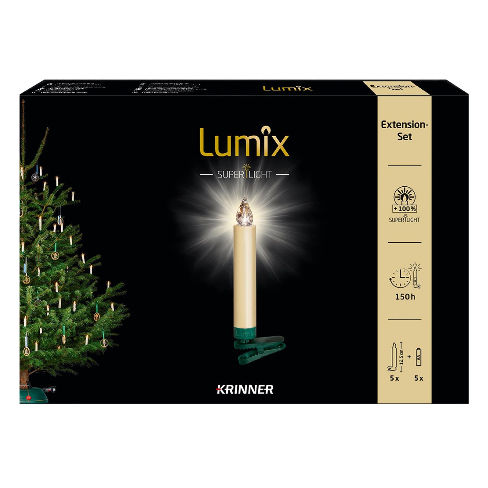 krinner-lumix-superlight-ivoire-extension-5-bougies-led-xl-12-5-cm image 1