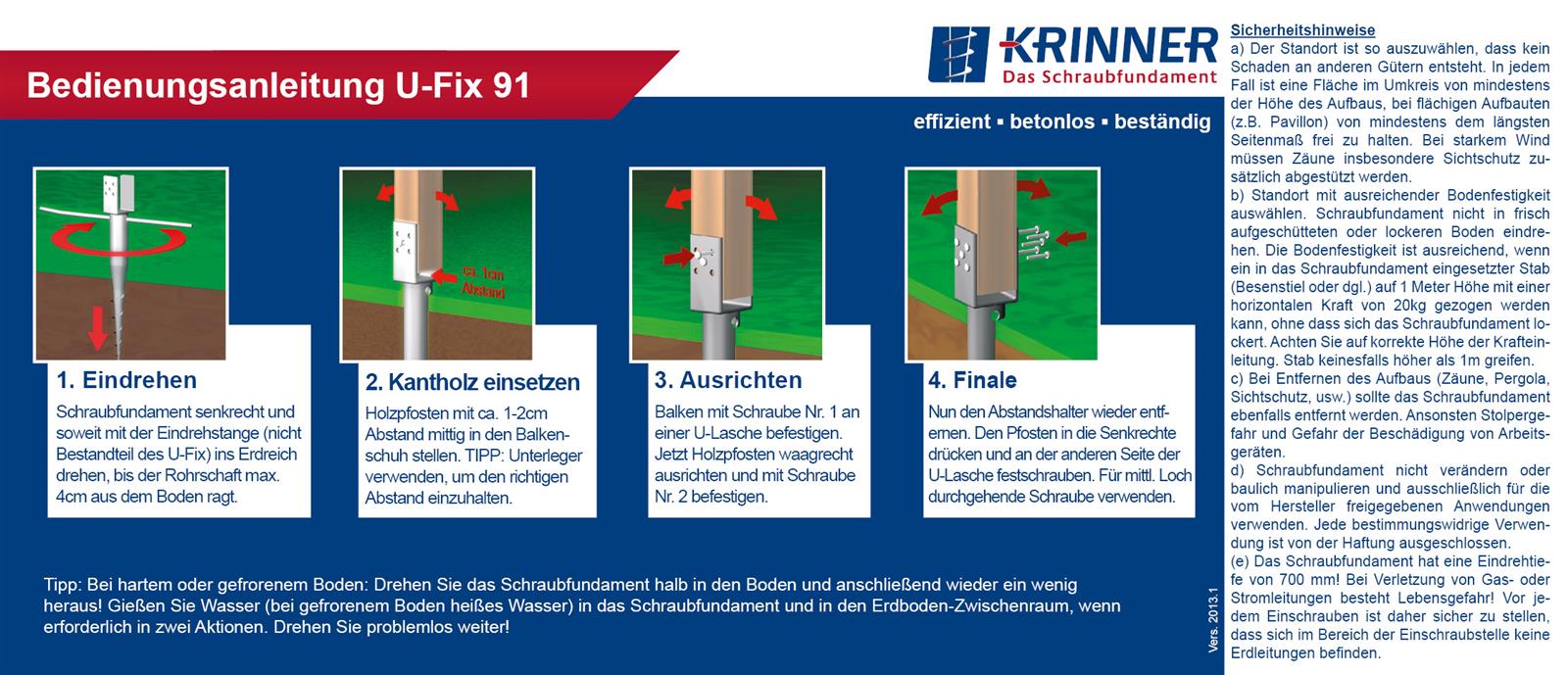krinner-u-fix-91-ancrage-de-sol-pour-poteaux-9x9-cm image 8