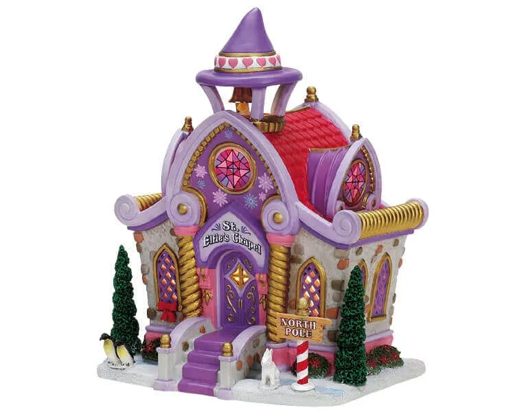 lemax-st-elfie-s-chapel-chapelle-de-village-miniature-lumineuse image 1