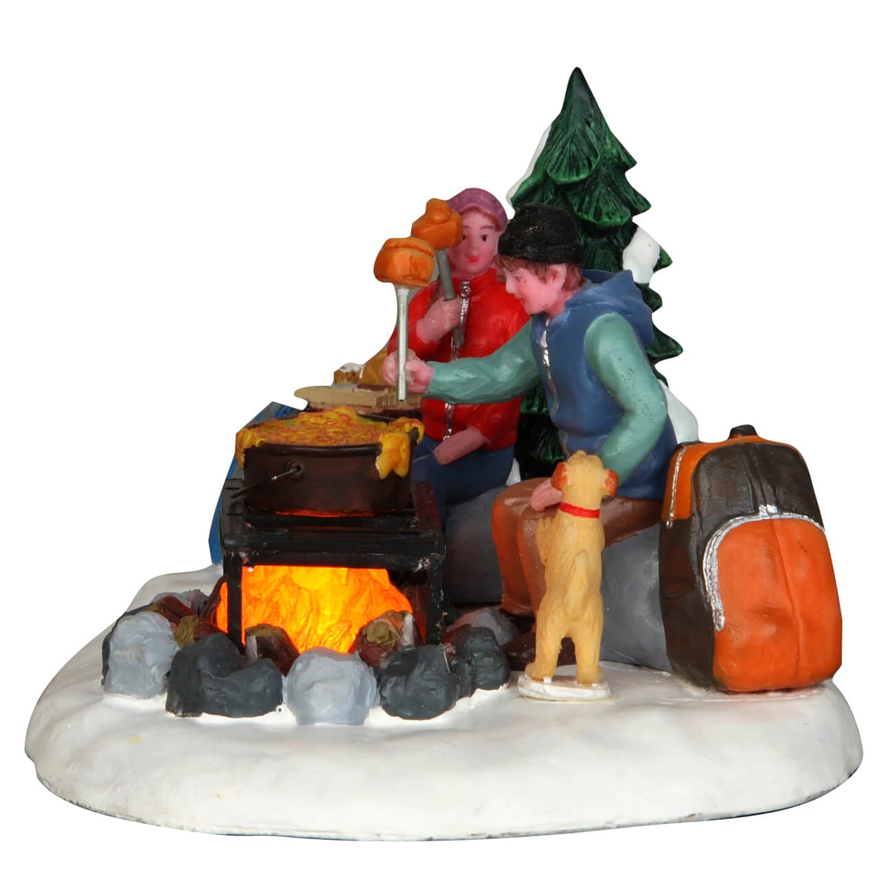 lemax-campfire-fondue-sc-ne-figurines-feu-de-camp-vail-village image 4