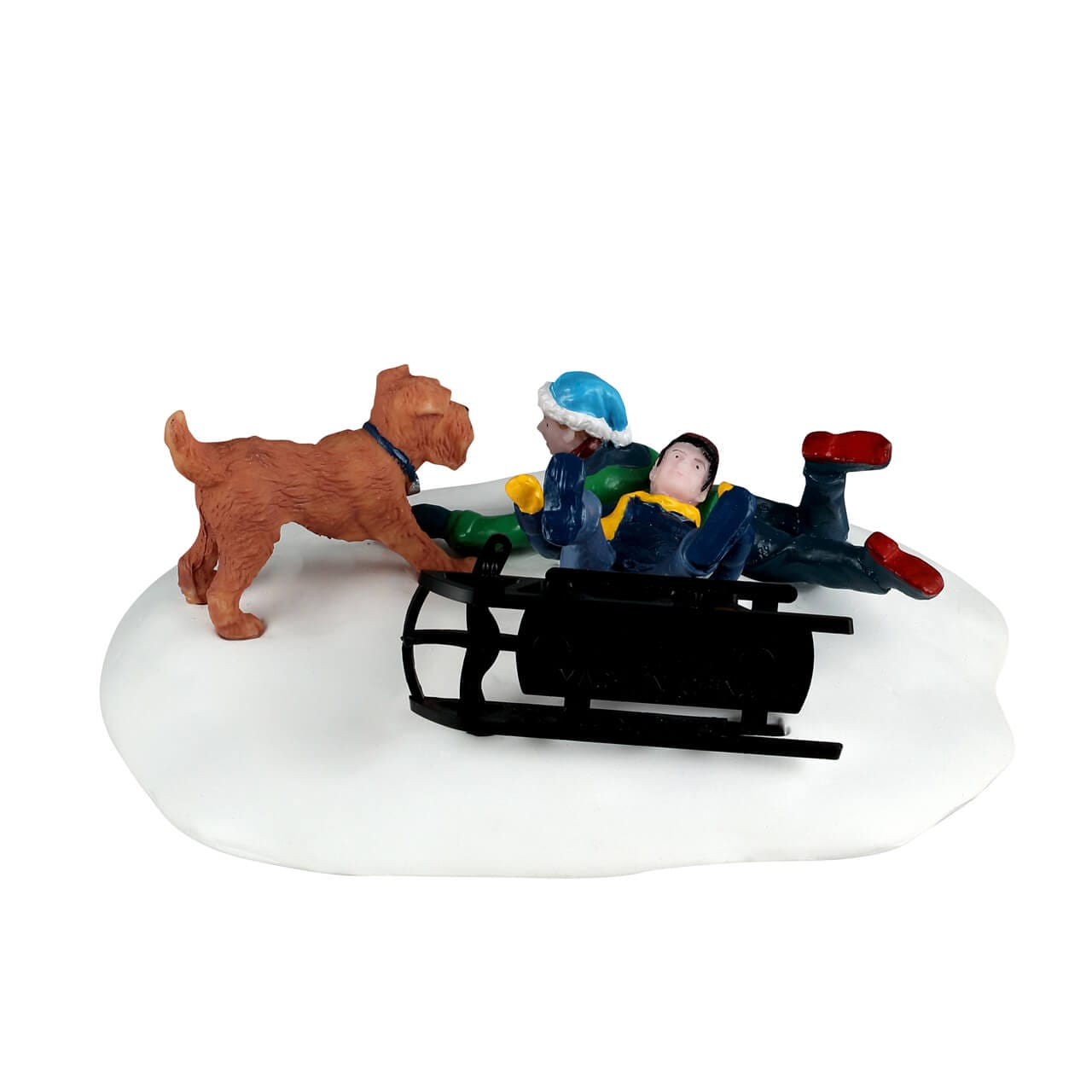 lemax-winter-wipeout-figurine-village-de-no-l-luge-et-chien-secours image 4