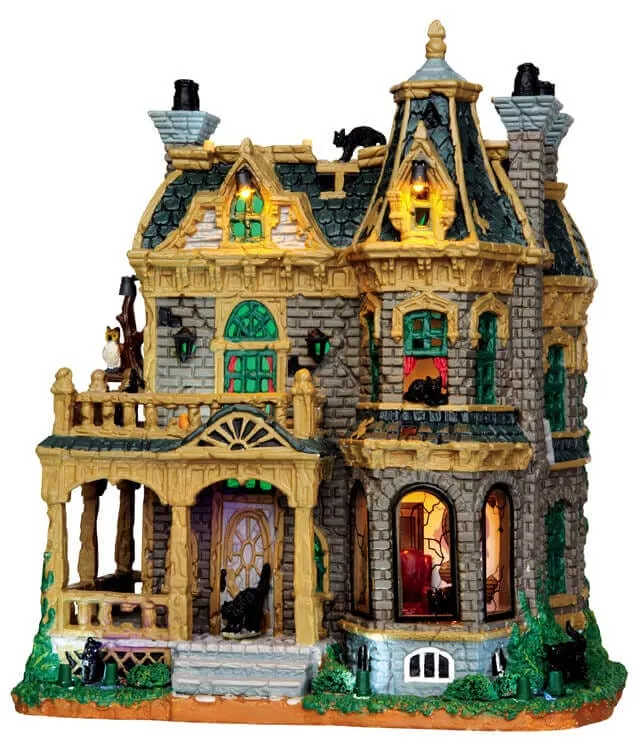 lemax-withered-mansion-manoir-lumineux-avec-clairs-spooky-town-halloween image 1