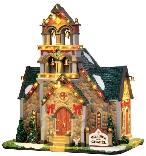 lemax-hillside-bell-chapel-chapelle-lumineuse-village-de-no-l image 1