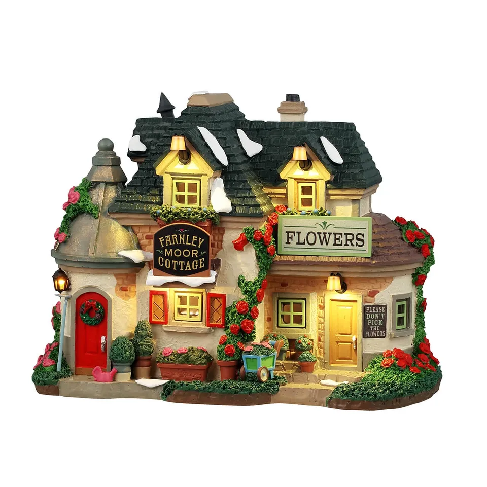 lemax-farnley-moor-cottage-maison-miniature-lumineuse-caddington image 1