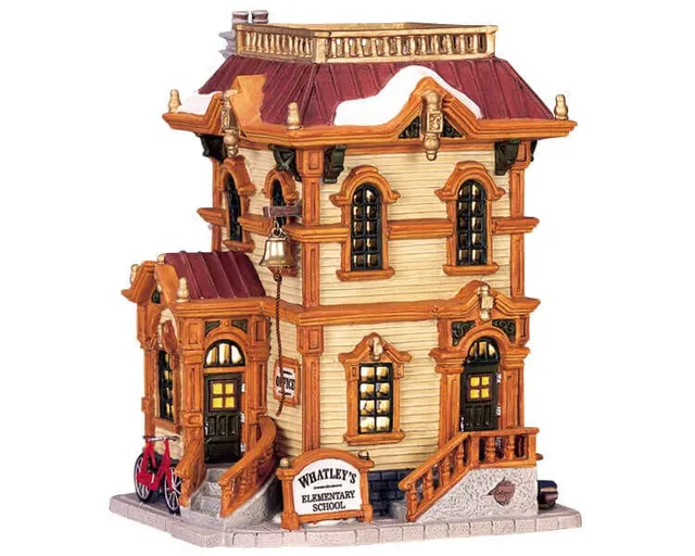 lemax-whatley-s-elementary-ecole-miniature-village-lumineux image 1