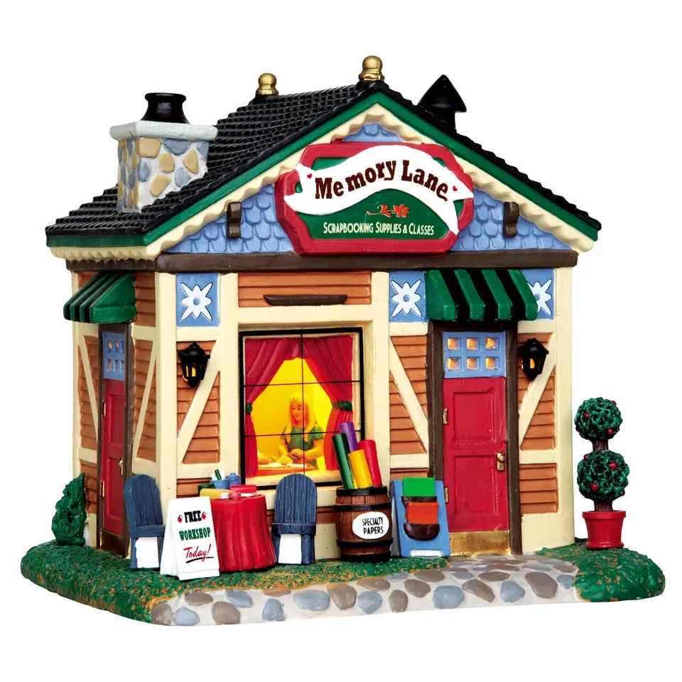 lemax-memory-lane-b-timent-lumineux-village-miniature image 1