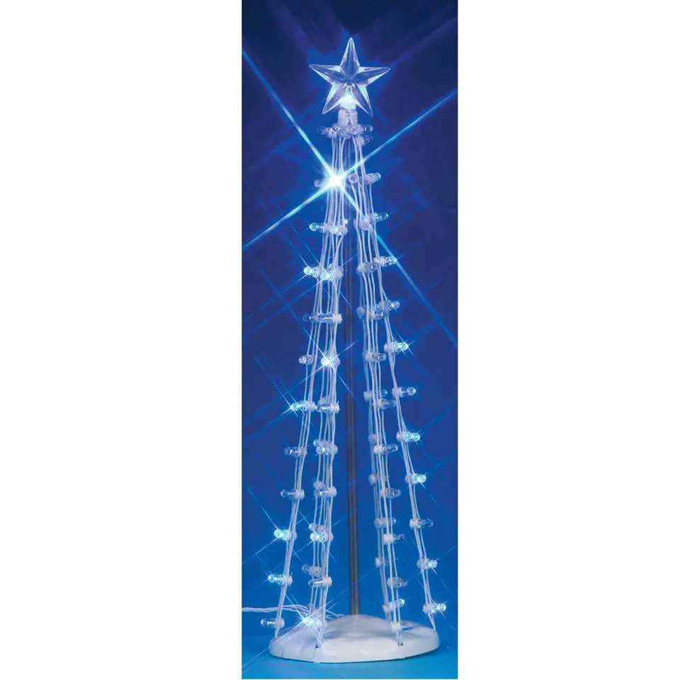 lemax-lighted-silhouette-tree-blue-large-grand-sapin-lumineux-bleu image 1