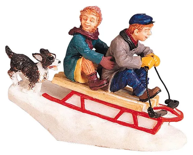 lemax-racing-downhill-figurine-luge-pour-village-miniature image 1