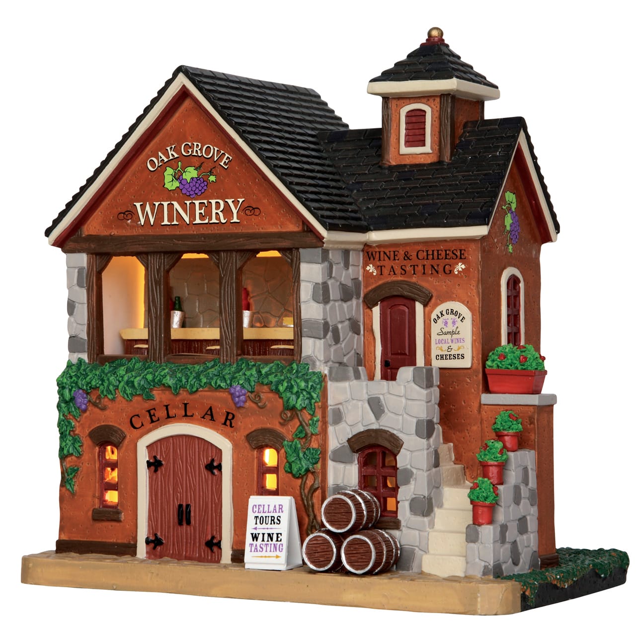 lemax-oak-grove-winery-b-timent-lumineux-village-miniature image 1