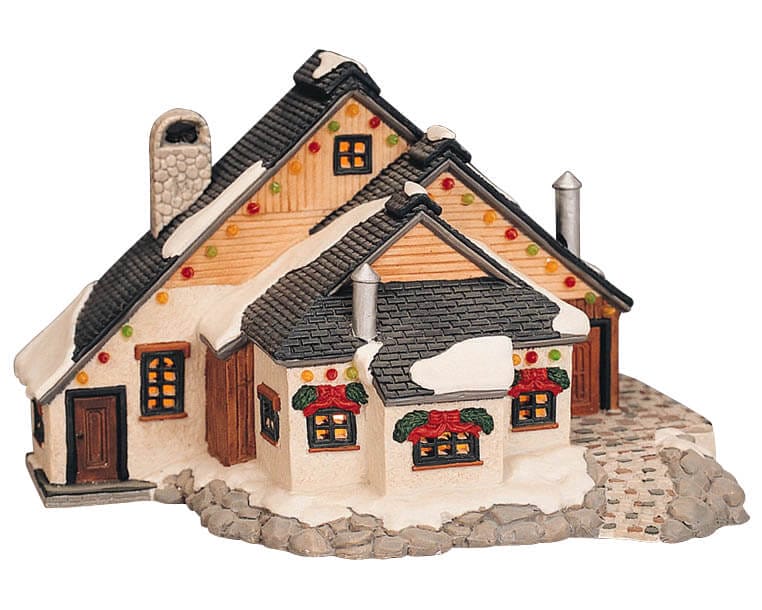 lemax-hilltop-hideaway-chalet-miniature-lumineux image 1