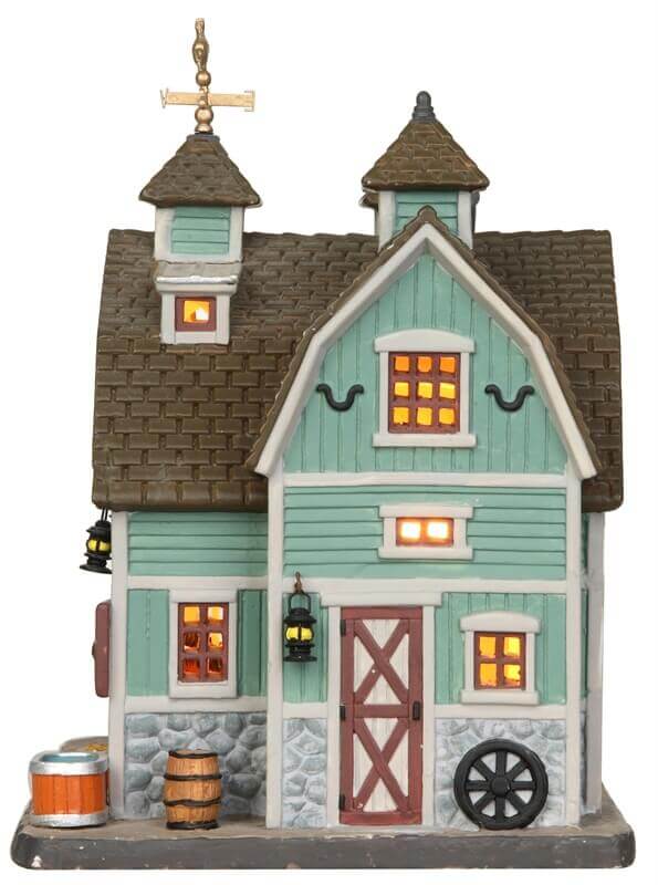 lemax-meadowbrook-stable-table-miniature-lumineuse-village-de-no-l image 3
