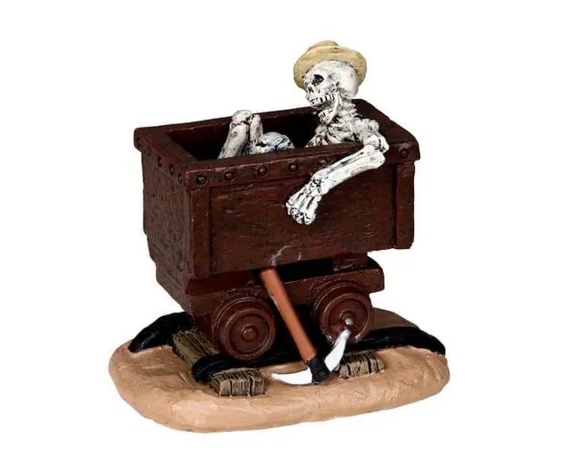 lemax-mining-ore-cart-chariot-de-mine-miniature-spooky-town image 1