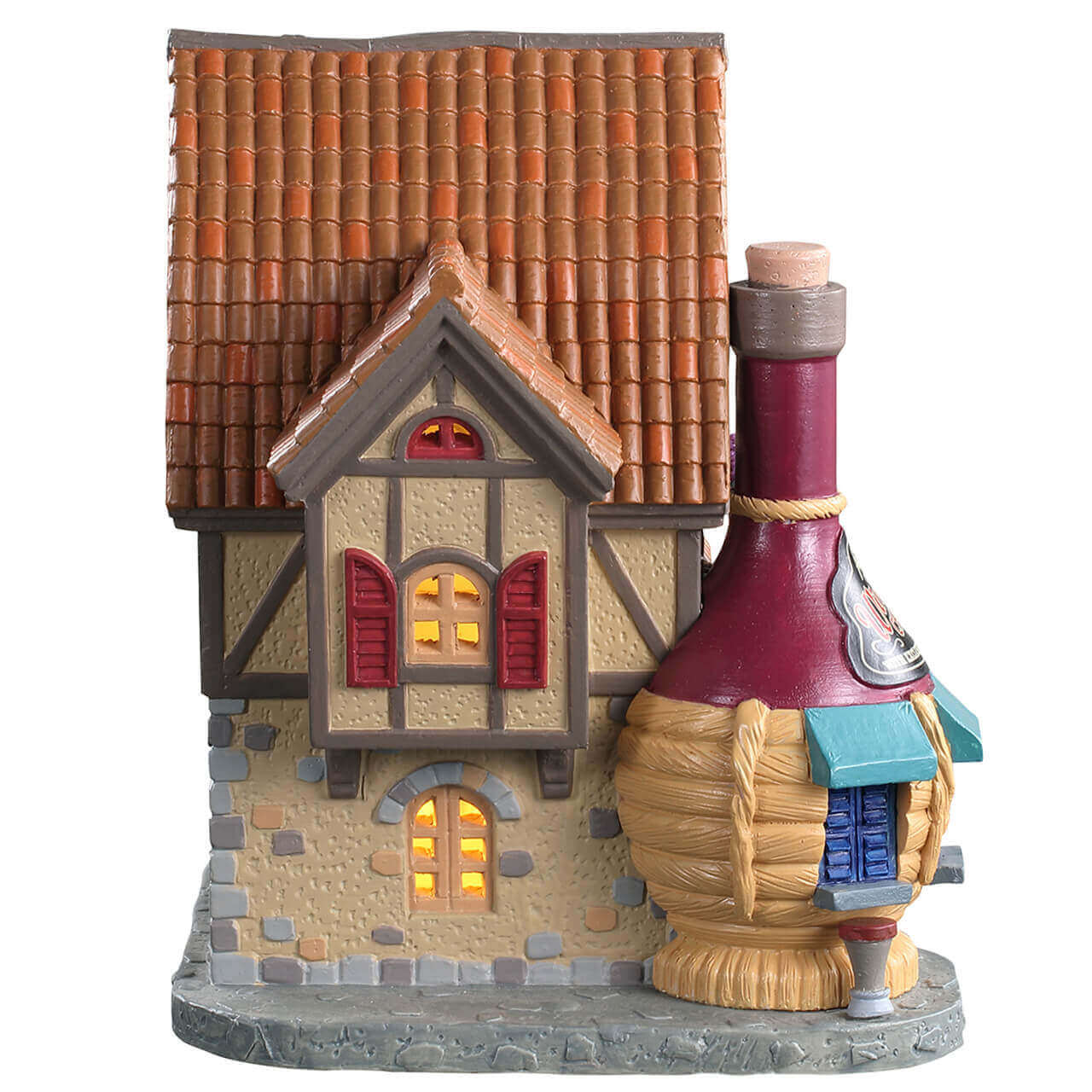 lemax-the-tuscan-carafe-bar-vin-miniature-village-de-no-l image 2