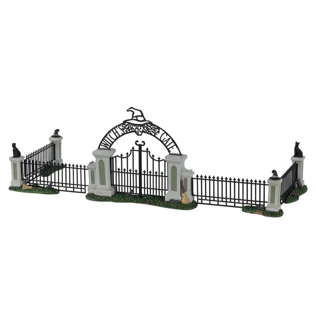 lemax-witch-gate-portail-cimeti-re-spooky-town-miniature image 1