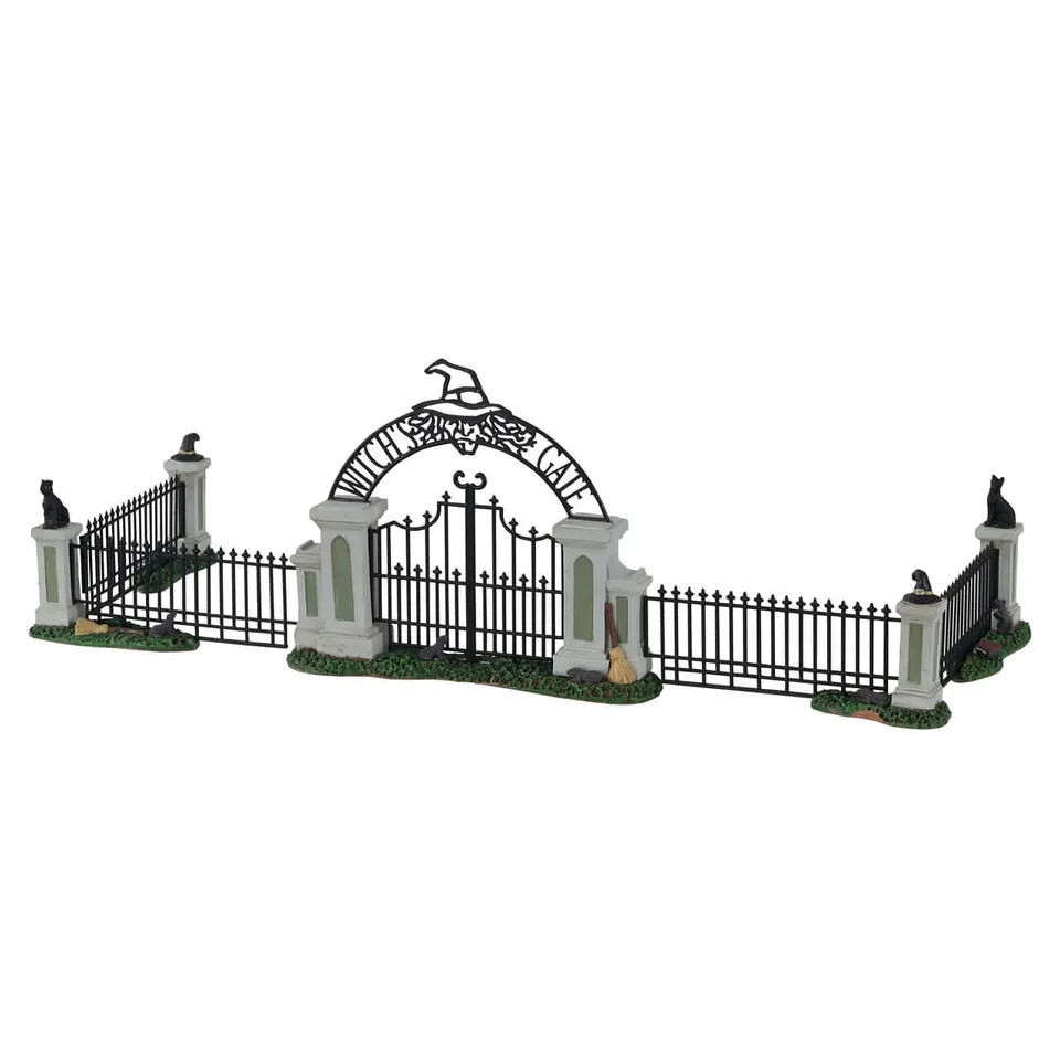 lemax-witch-gate-portail-cimeti-re-spooky-town-miniature image 1