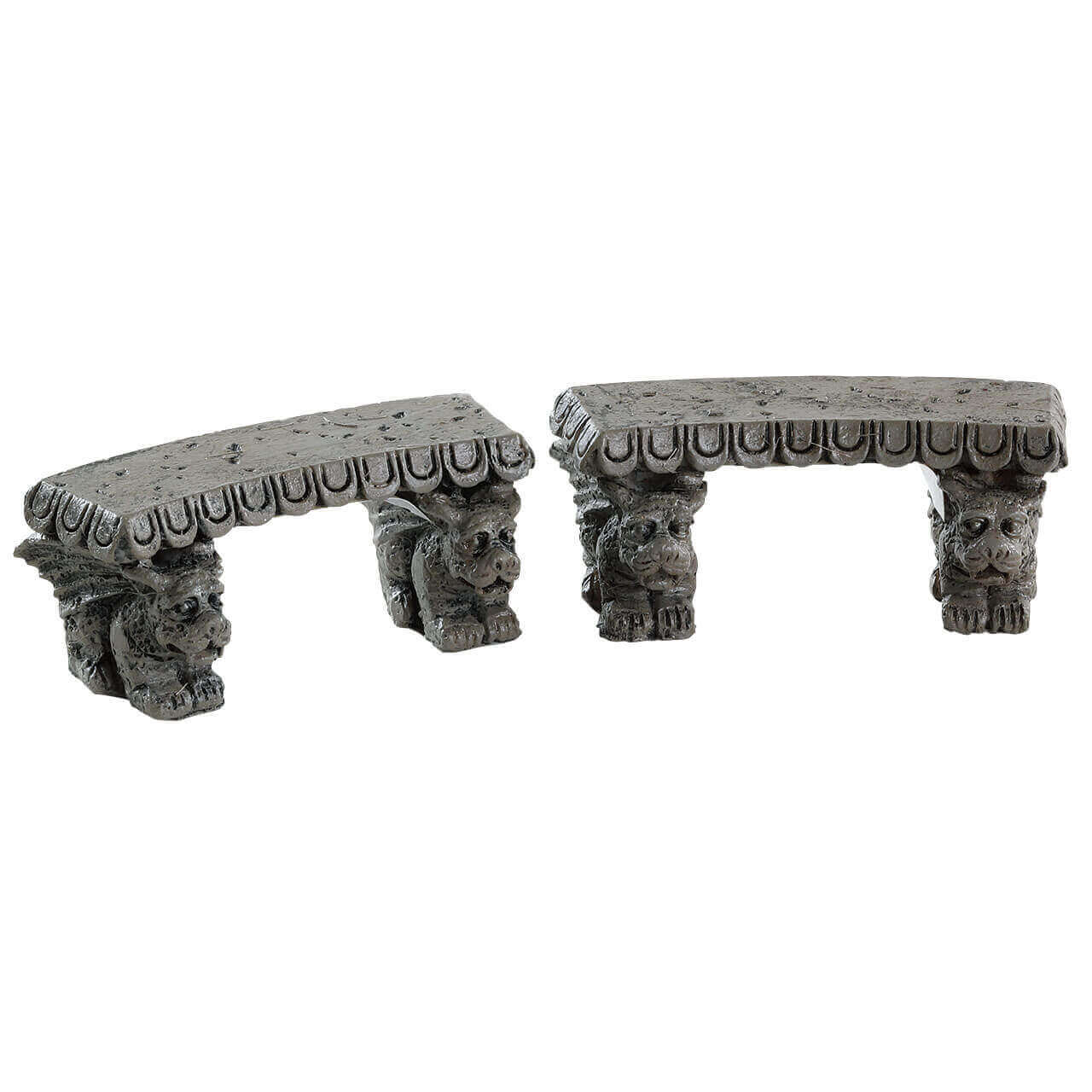 lemax-gargoyle-stone-benches-bancs-en-pierre-gargouilles-spooky-town image 1
