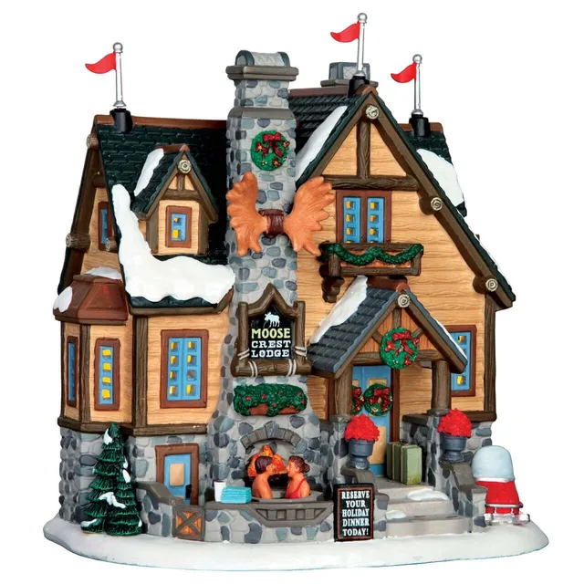 lemax-moose-crest-lodge-chalet-de-village-de-no-l-lumineux image 1