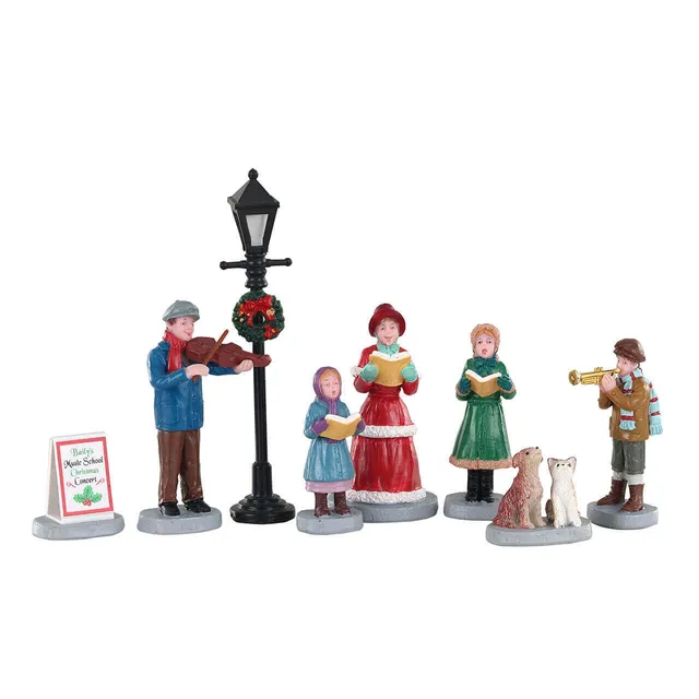 lemax-baily-s-music-school-carolers-figurines-choristes-de-no-l-caddington image 1