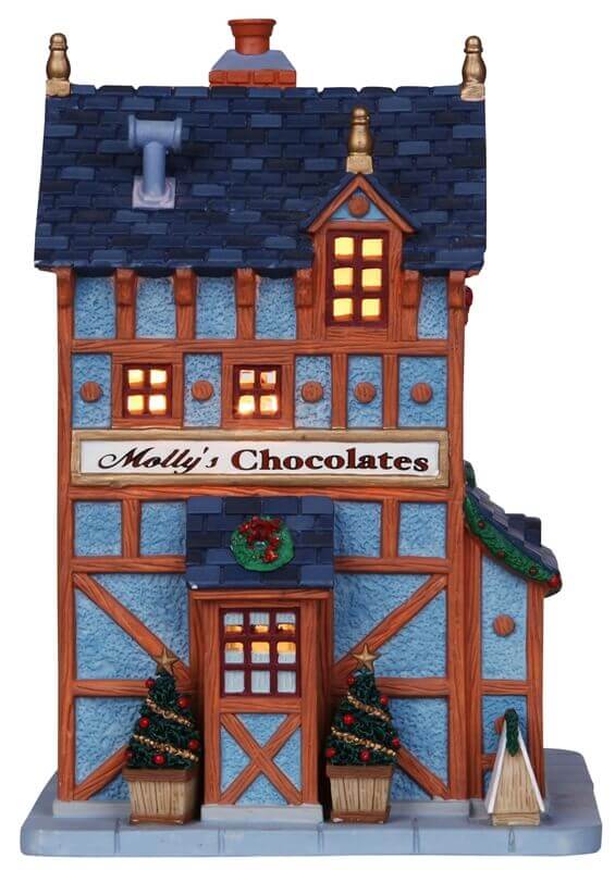 lemax-molly-s-house-of-chocolates-b-timent-miniature-lumineux image 3