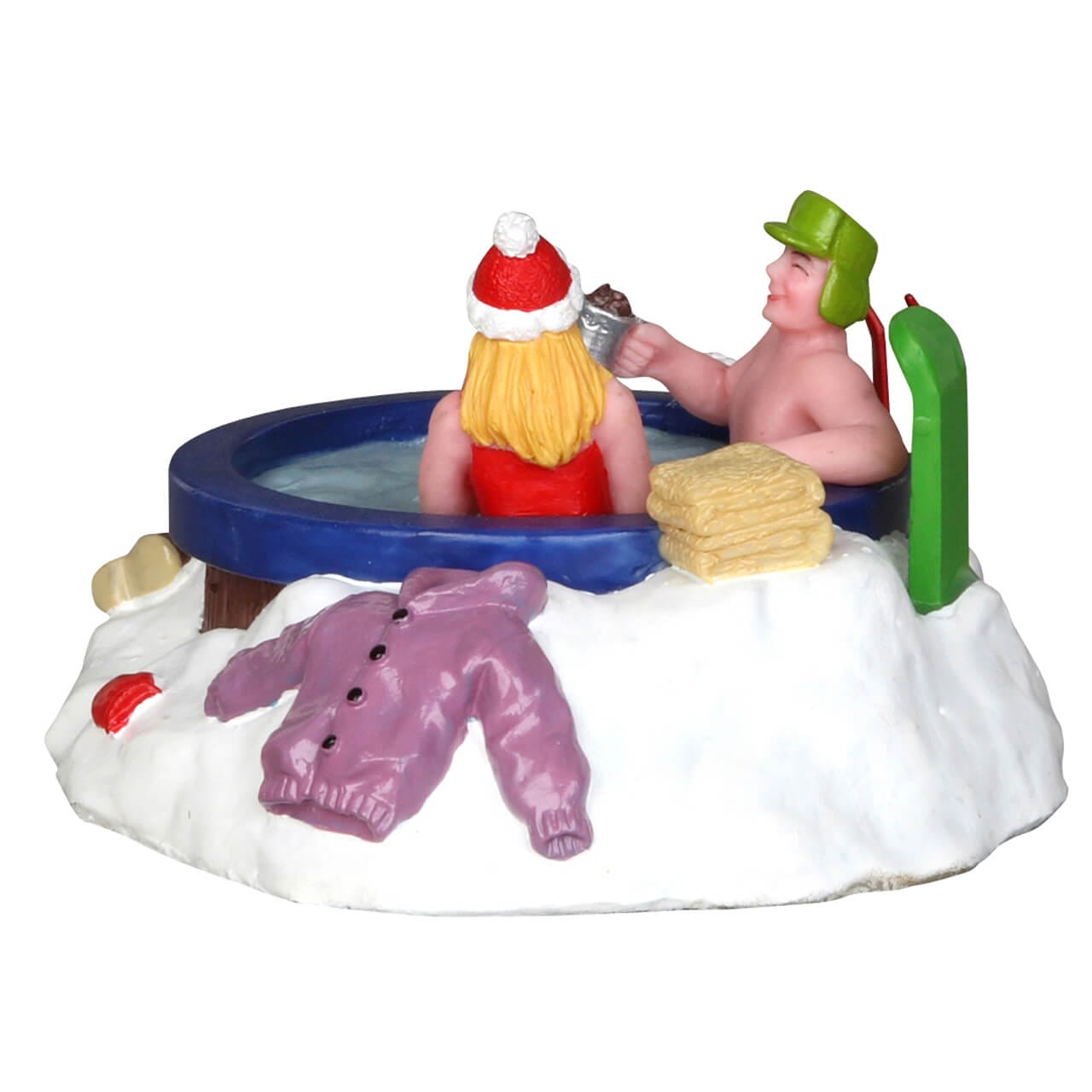 lemax-winter-hot-tubbing-figurine-village-de-no-l-bain-d-hiver image 2