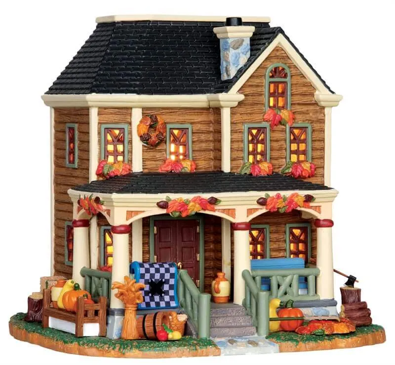 lemax-fall-residence-house-maison-d-automne-miniature-illumin-e image 1