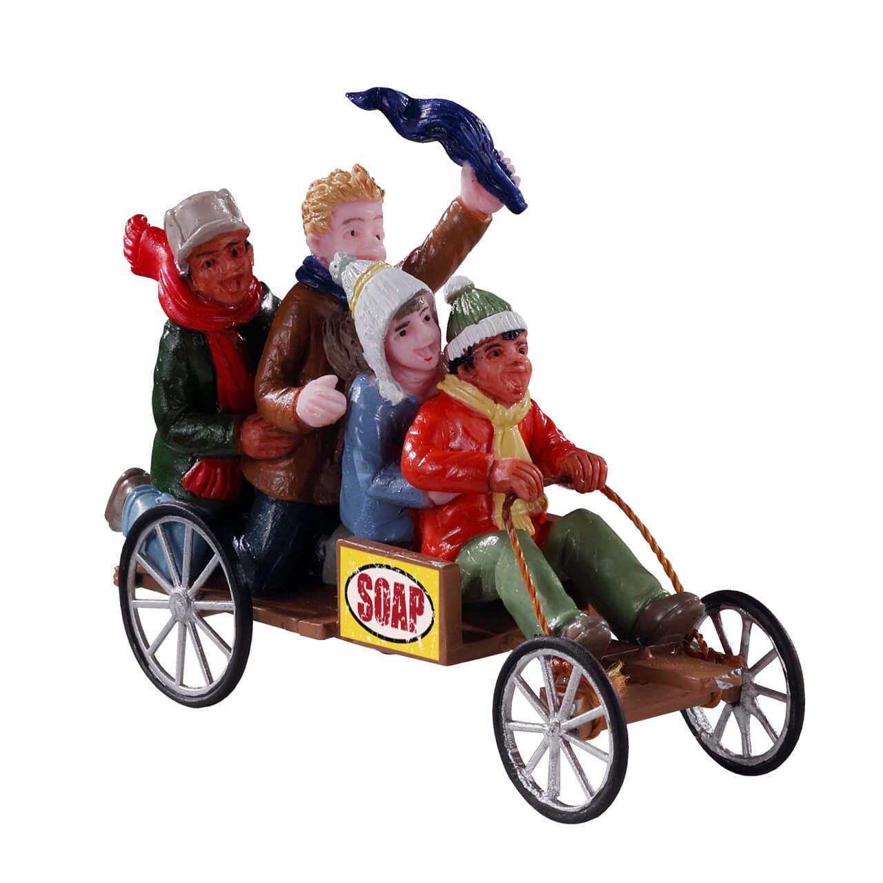 lemax-go-cart-racers-figurine-derby-village-miniature image 2