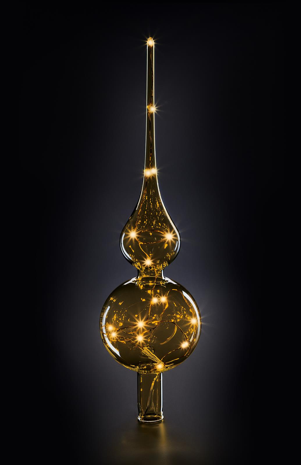 krinner-lumix-tree-topper-bernstein-pointe-de-sapin-lumineuse-ambre-led image 1