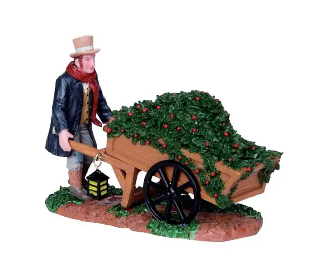 lemax-holly-vendor-figurine-marchande-de-houx-pour-village-de-no-l image 1