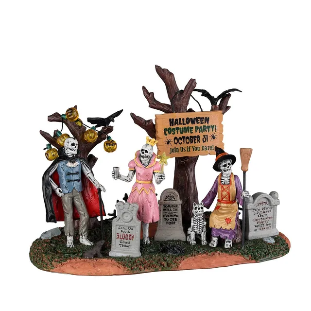 lemax-spooky-town-graveyard-costume-party-sc-ne-halloween-lumineuse image 1