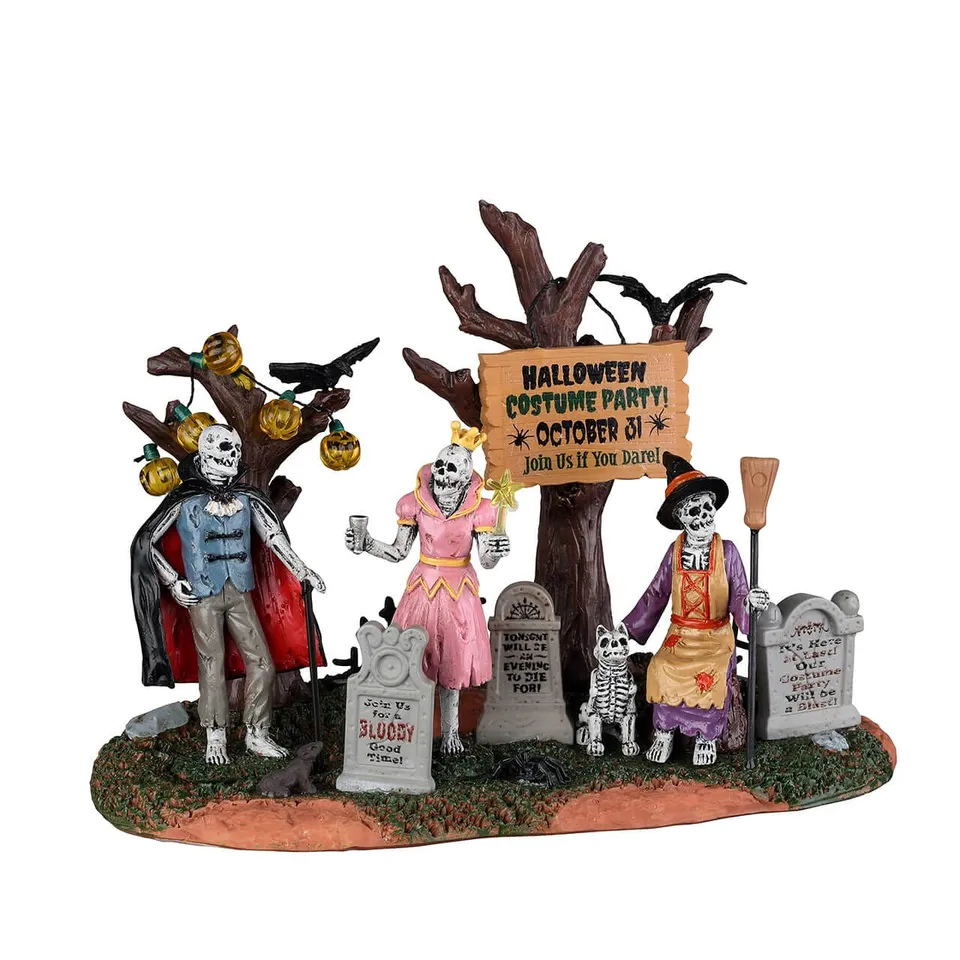 lemax-spooky-town-graveyard-costume-party-sc-ne-halloween-lumineuse image 1
