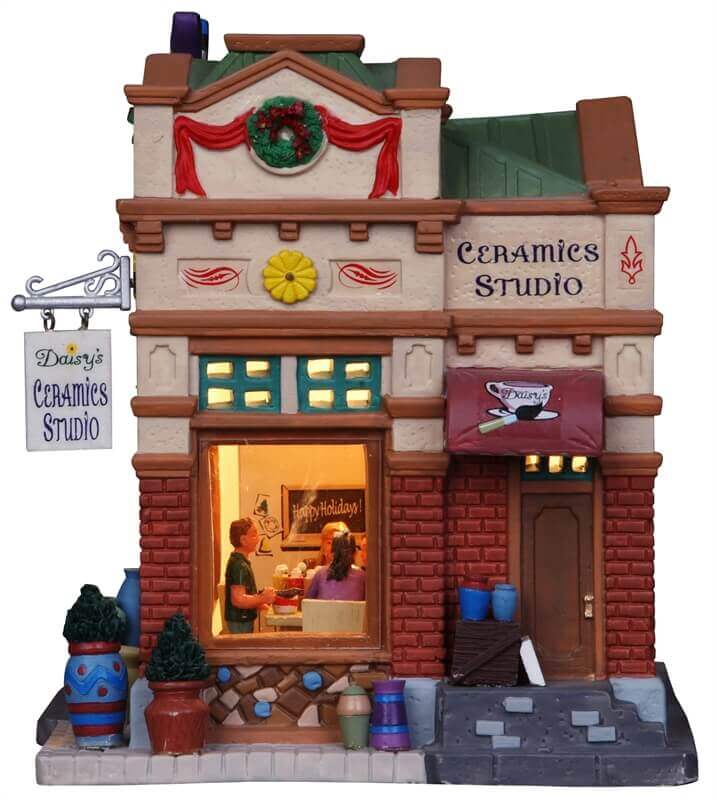 lemax-daisy-s-ceramics-studio-maison-miniature-atelier image 3