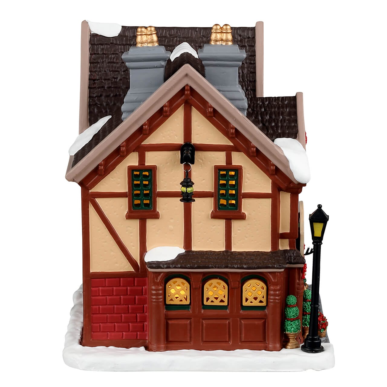 lemax-the-3-crowns-inn-auberge-miniature-lumineuse-caddington image 2