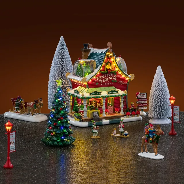 lemax-festive-tidings-nursery-set-village-de-no-l-lumineux-santa-s-wonderland image 1