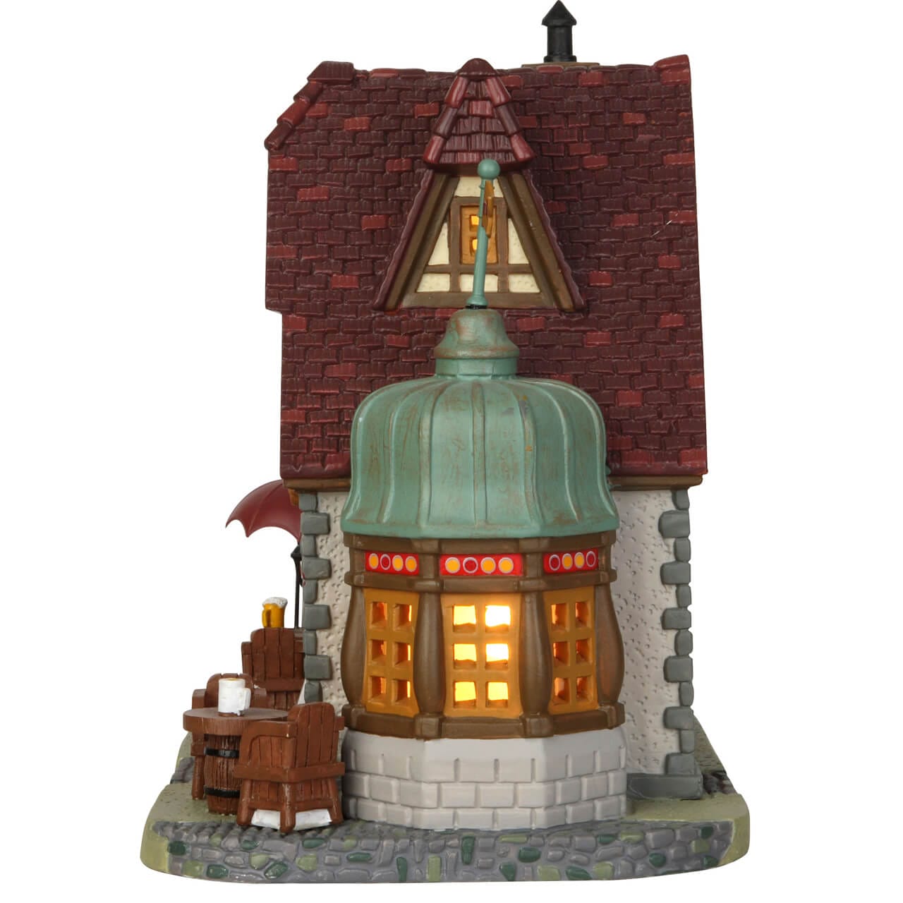 lemax-stein-haus-pub-taverne-lumineuse-pour-village-miniature image 2