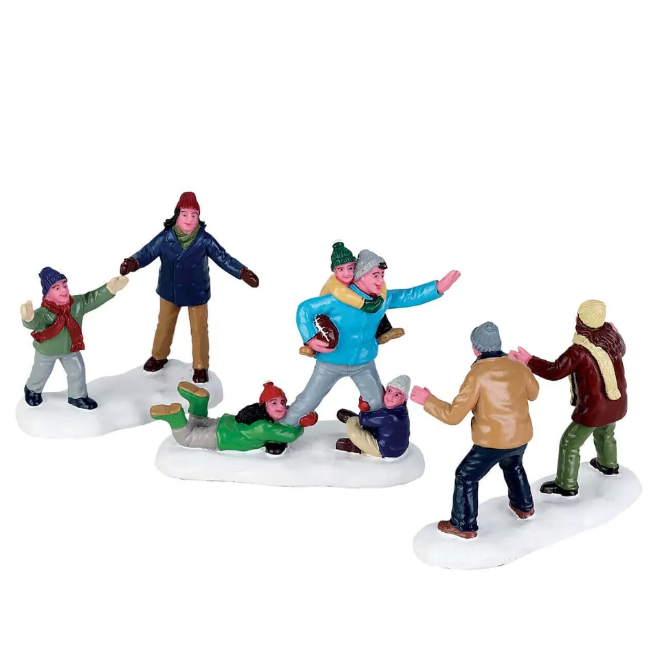 lemax-family-football-set-of-3-lot-3-figurines-football-famille image 1