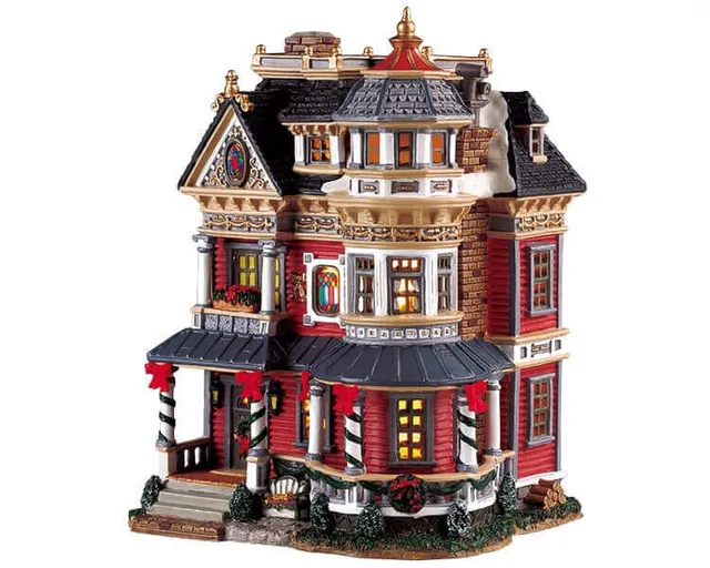 lemax-taylor-residence-maison-lumineuse-village-de-no-l image 1