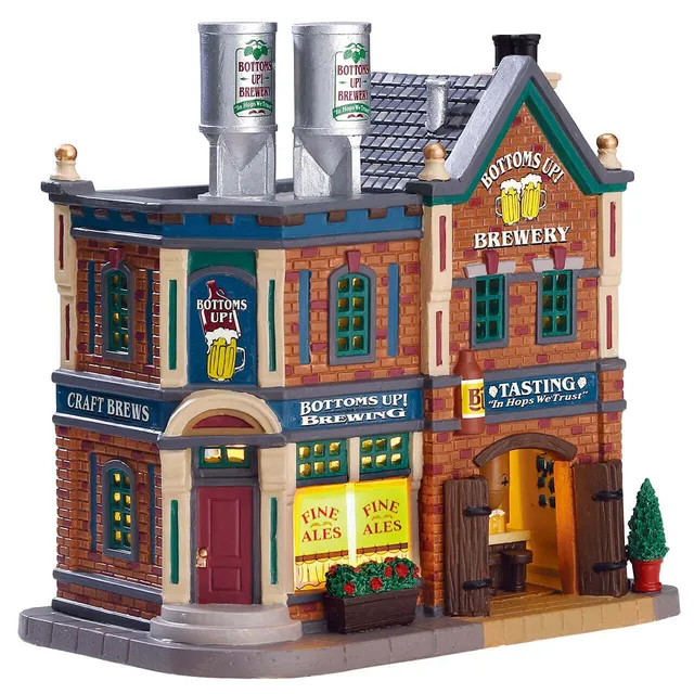 lemax-bottoms-up-brewery-b-timent-de-village-miniature-lumineux image 1