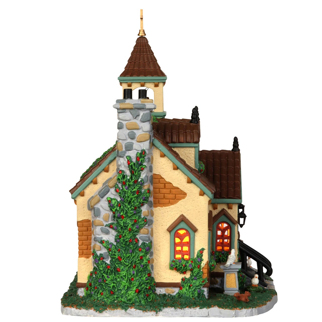lemax-stone-ridge-abbey-glise-abbaye-miniature-lumineuse-village-no-l image 2
