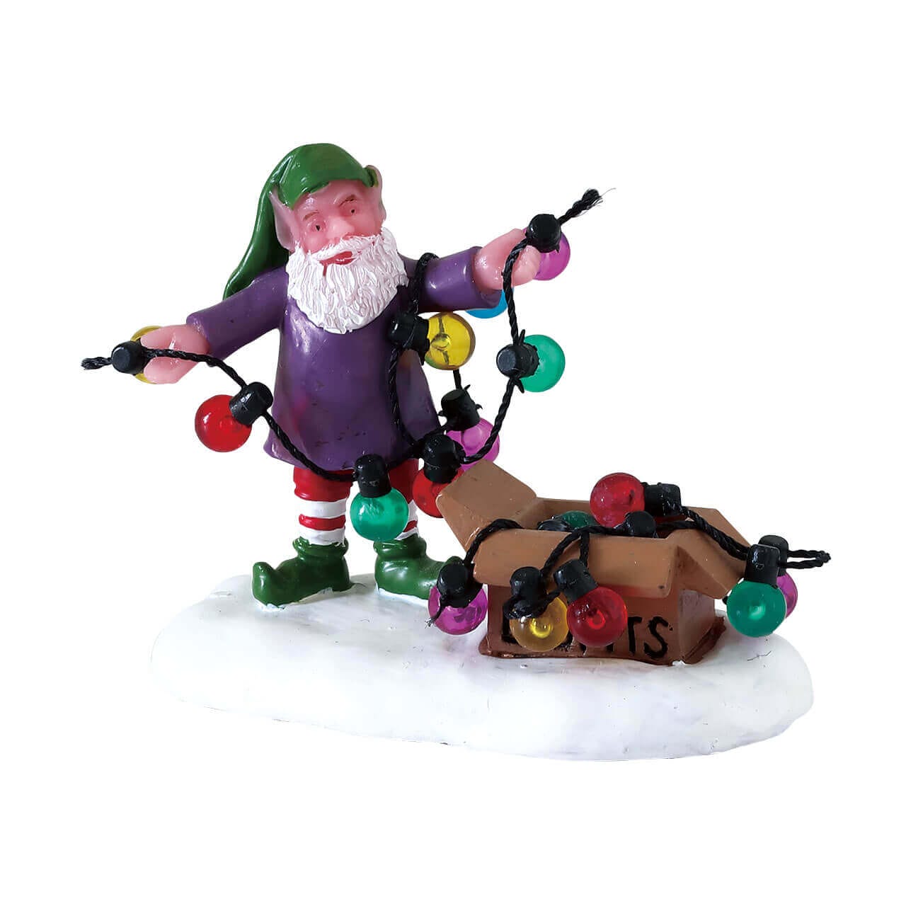 lemax-untangling-the-lights-santa-s-wonderland-figurine-guirlandes image 1