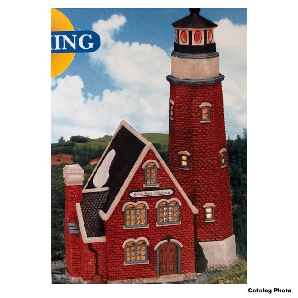 lemax-rocky-point-lighthouse-phare-village-miniature image 1