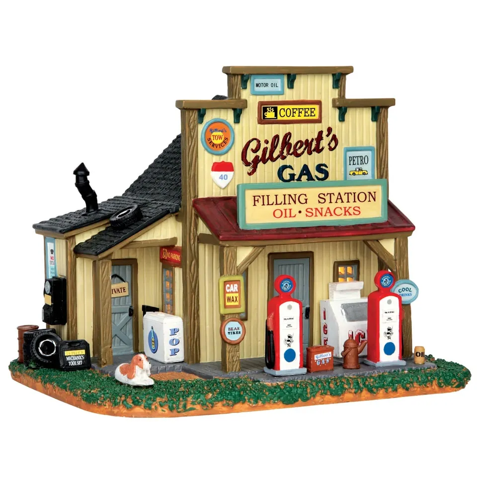 lemax-gilbert-s-gasoline-station-station-service-miniature image 1