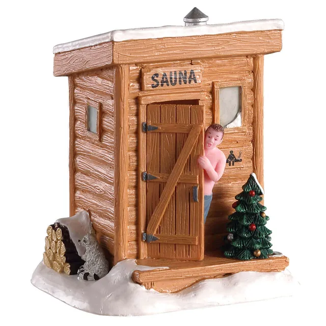 lemax-it-s-cold-out-there-figurine-sauna-et-sapin-de-no-l image 1