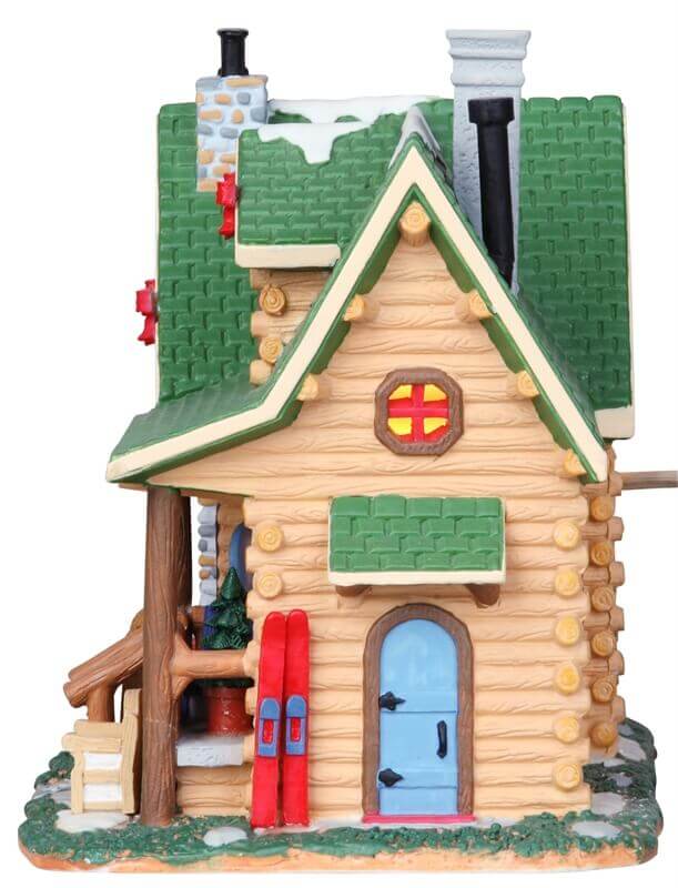 lemax-hidden-pines-cabin-cabane-miniature-lumineuse-village-de-no-l image 3