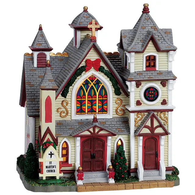 lemax-st-martin-s-church-glise-miniature-lumineuse-de-no-l image 1