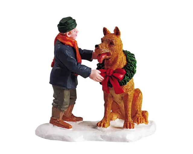 lemax-festive-fido-figurine-chien-de-no-l-pour-village-miniature image 1