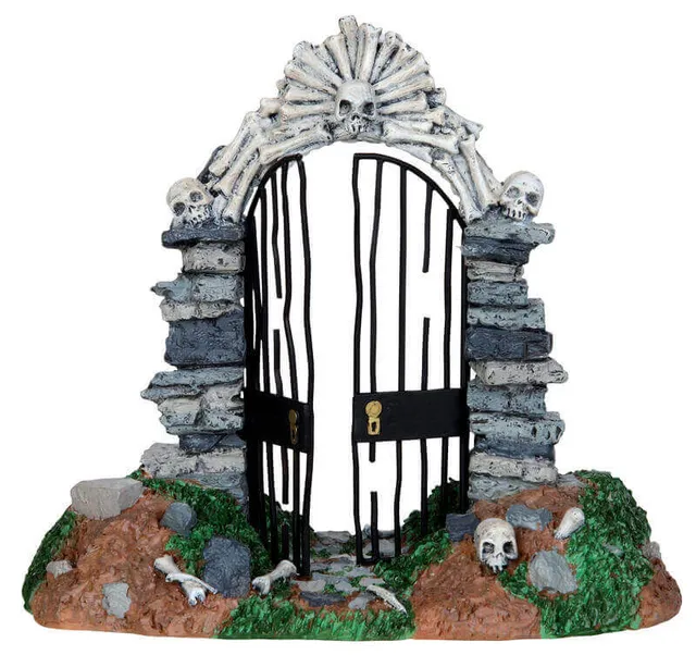 lemax-skull-gate-portail-cr-ne-miniature-spooky-town image 1