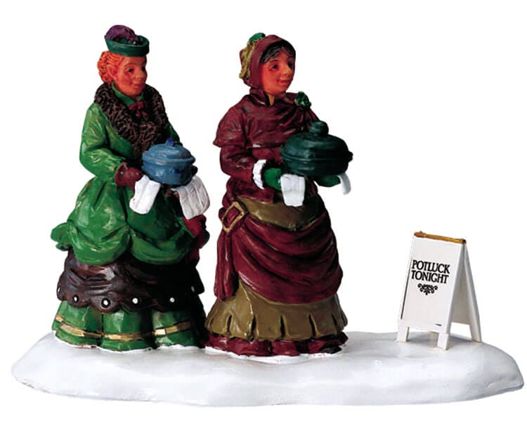 lemax-potluckers-figurine-repas-village-miniature image 1